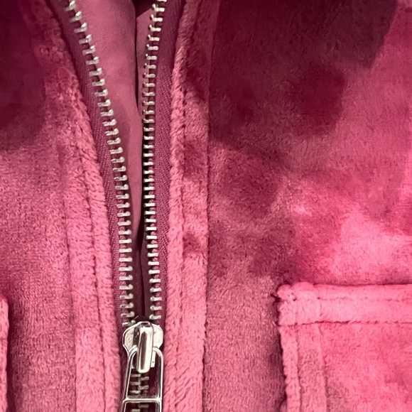 Nine West Velvet Crop Jacket Woman's
Size S Full Zip Pink Pockets Coat - Picture 7 of 10